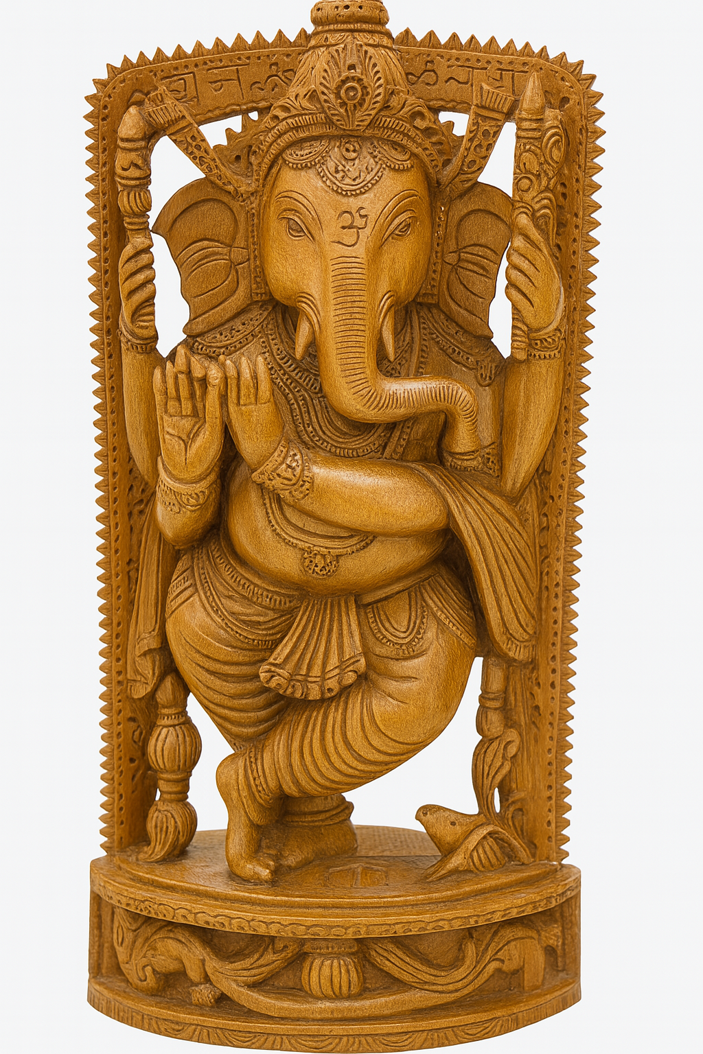 Wooden Lord Ganesha Statue