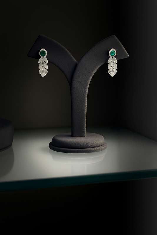 Crystal Petal Drop Earrings