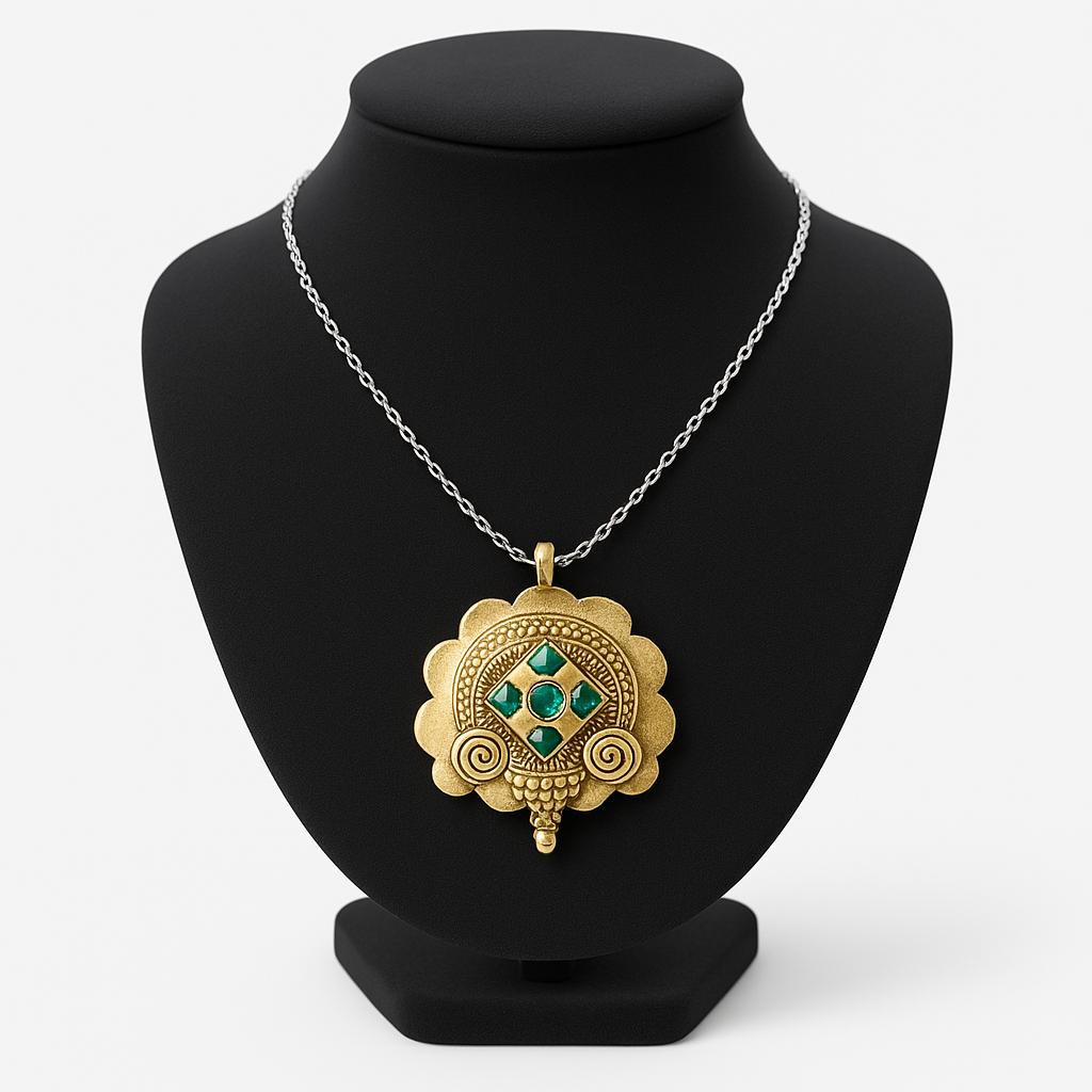 Luxe Gold & Silver 925 Sterling Pendant